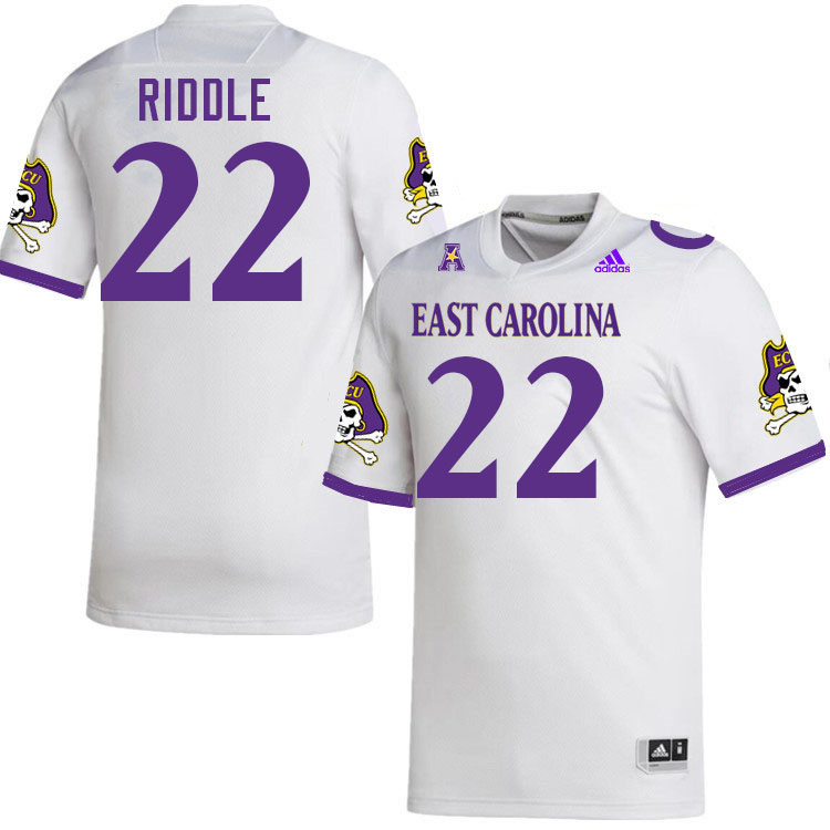 Ja'Marley Riddle ECU Jersey,East Carolina Pirates #22 Ja'Marley Riddle Jersey Youth College-White